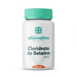 Cloridrato de Betaína (HCL) 500mg 120 Cápsulas