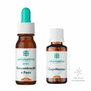 Kit Cognição e Atenção – Período Escolar / Floral de Bach Vida Escolar – Concentração e Foco 60mL + CogniHomeo – Dificuldades na Aprendizagem 60g